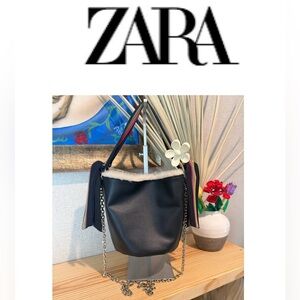 Zara Black Chain Shoulder Bag